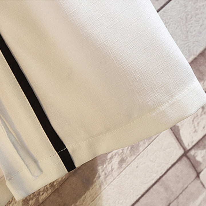 Giacca da uomo con kimono aperto sul davanti, ricamo di Buddha Stones, drago, fenice, nuvola di buon auspicio, onde, foglie, gru - image 30