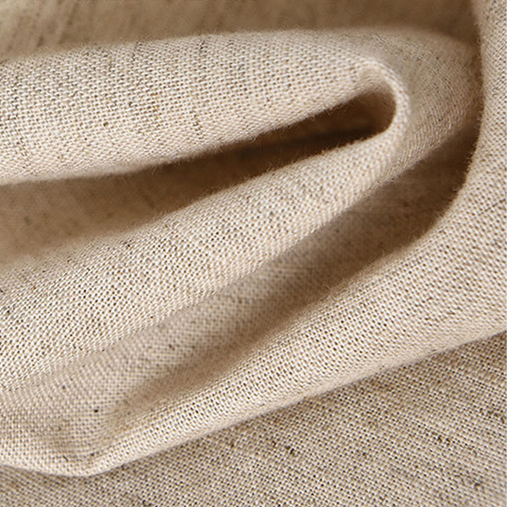 Camicia da uomo in cotone e lino a maniche corte con bottoni a metà tinta unita, modello Buddha Stones - image 10