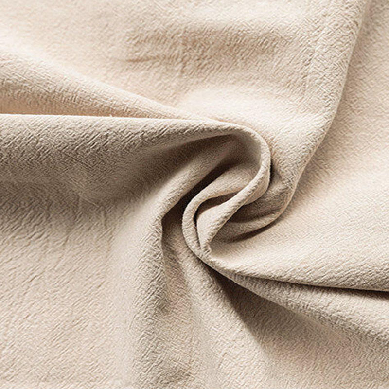 Camicia da uomo in cotone a maniche corte con bottoni a rana, modello Buddha Stones Summer Plain Tang Suit - image 1