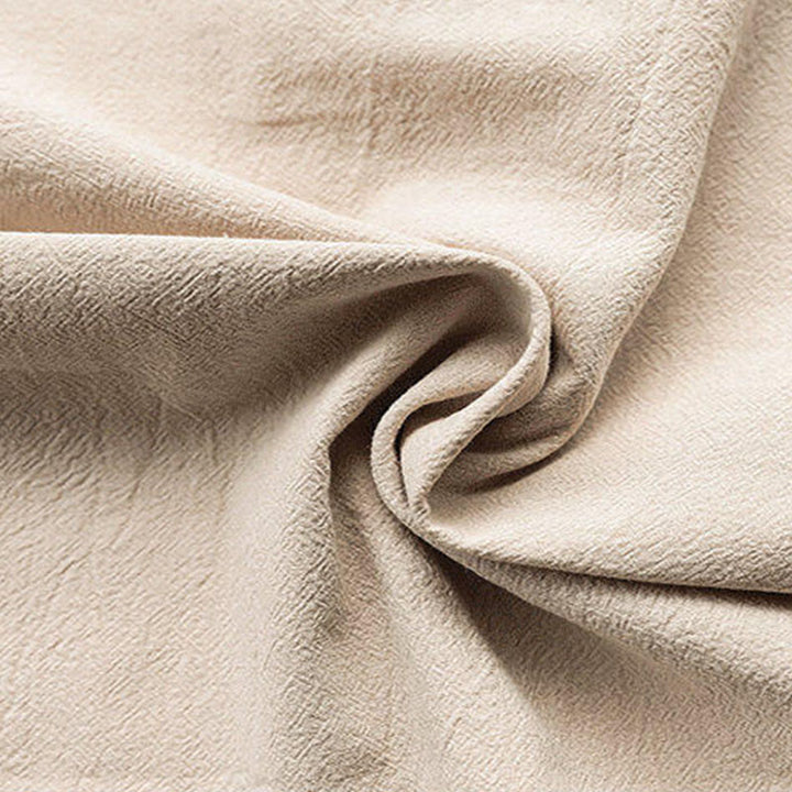 Camicia da uomo in cotone a maniche corte con bottoni a rana, modello Buddha Stones Summer Plain Tang Suit - image 1