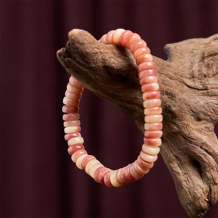 Bracciale Buddha Stones in osso di cammello tibetano naturale con perle di sangue viola, per tenere lontani gli spiriti maligni