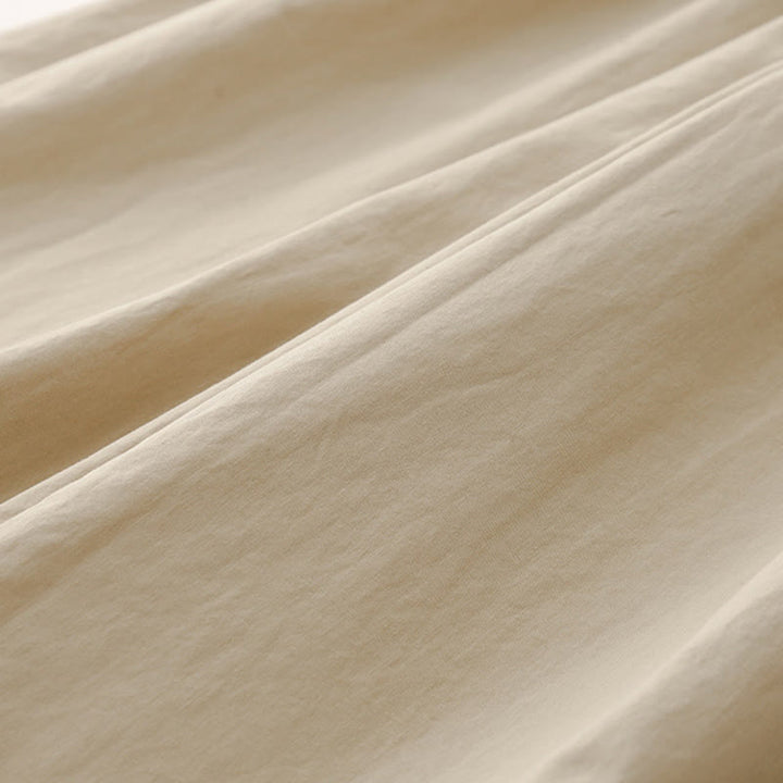 Pantaloni da donna in lino e cotone a gamba larga, con tasche, tinta unita, a vita alta, modello Buddha Stones Spring Commute - image 20