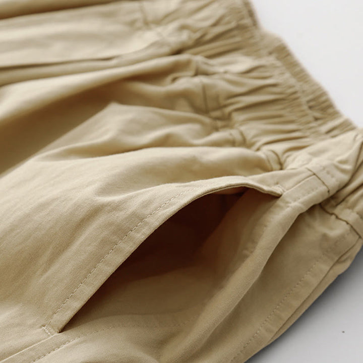 Pantaloni da donna in lino e cotone a gamba larga, con tasche, tinta unita, a vita alta, modello Buddha Stones Spring Commute