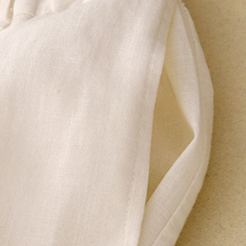 Pantaloni a gamba larga in cotone con tasche, modello Buddha Stones Commute, vintage, tinta unita - image 12