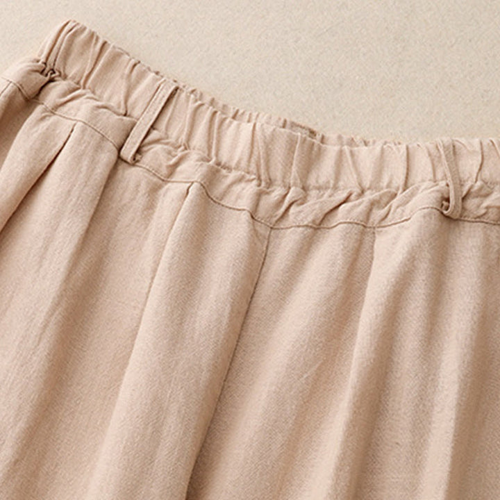 Pantaloni a gamba larga in cotone con tasche, modello Buddha Stones Commute, vintage, tinta unita - image 3