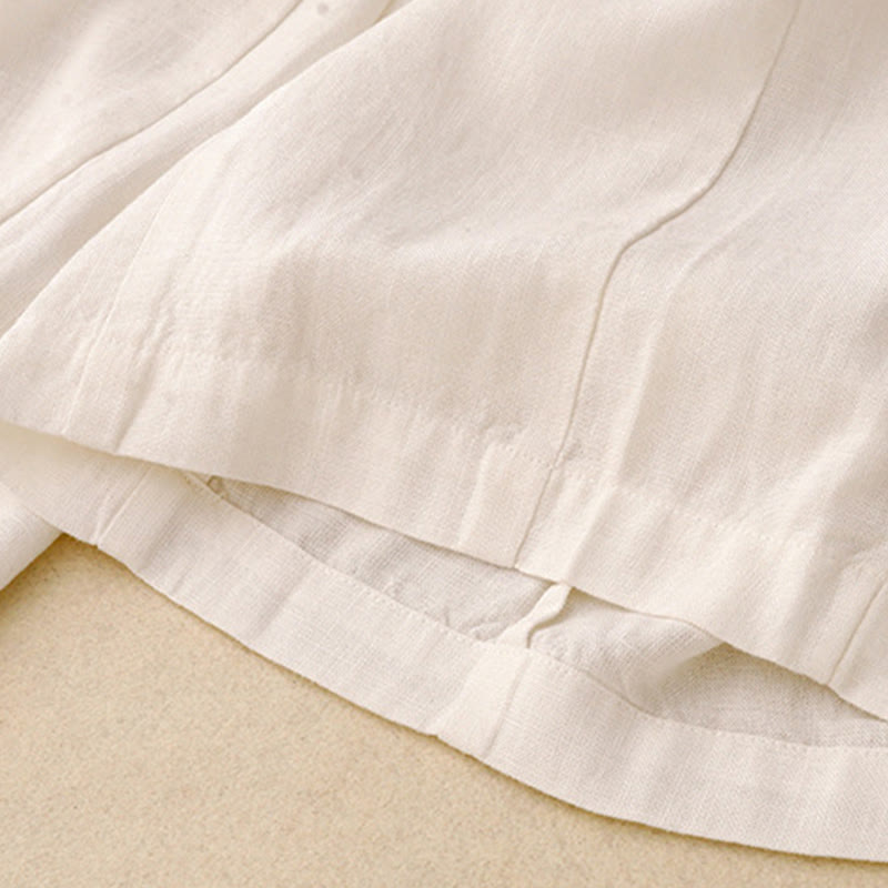 Pantaloni a gamba larga in cotone con tasche, modello Buddha Stones Commute, vintage, tinta unita - image 14