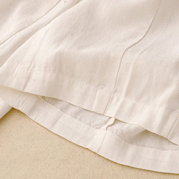 Pantaloni a gamba larga in cotone con tasche, modello Buddha Stones Commute, vintage, tinta unita - image 14