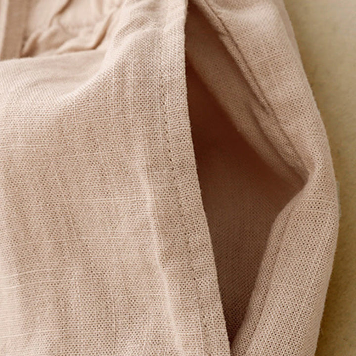 Pantaloni a gamba larga in cotone con tasche, modello Buddha Stones Commute, vintage, tinta unita - image 5