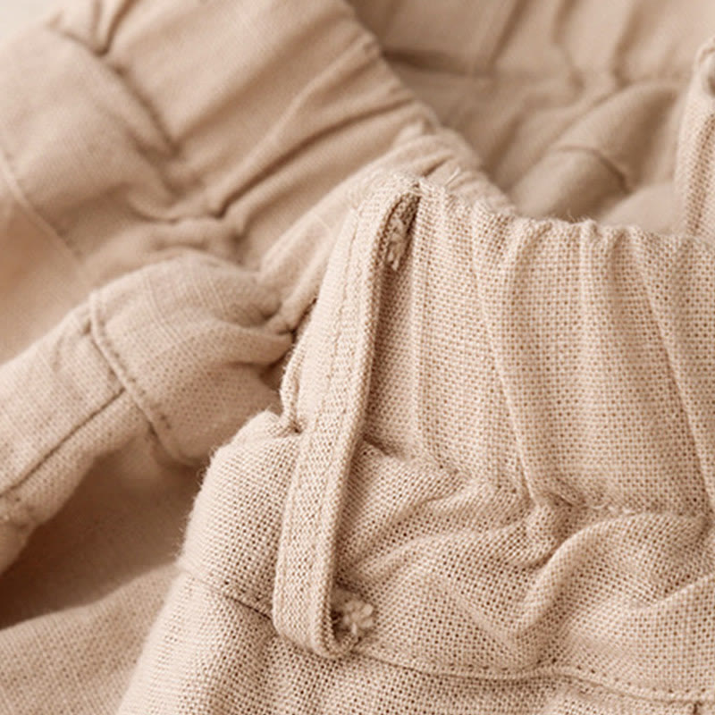 Pantaloni a gamba larga in cotone con tasche, modello Buddha Stones Commute, vintage, tinta unita - image 4