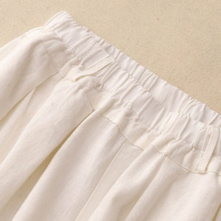 Pantaloni a gamba larga in cotone con tasche, modello Buddha Stones Commute, vintage, tinta unita
