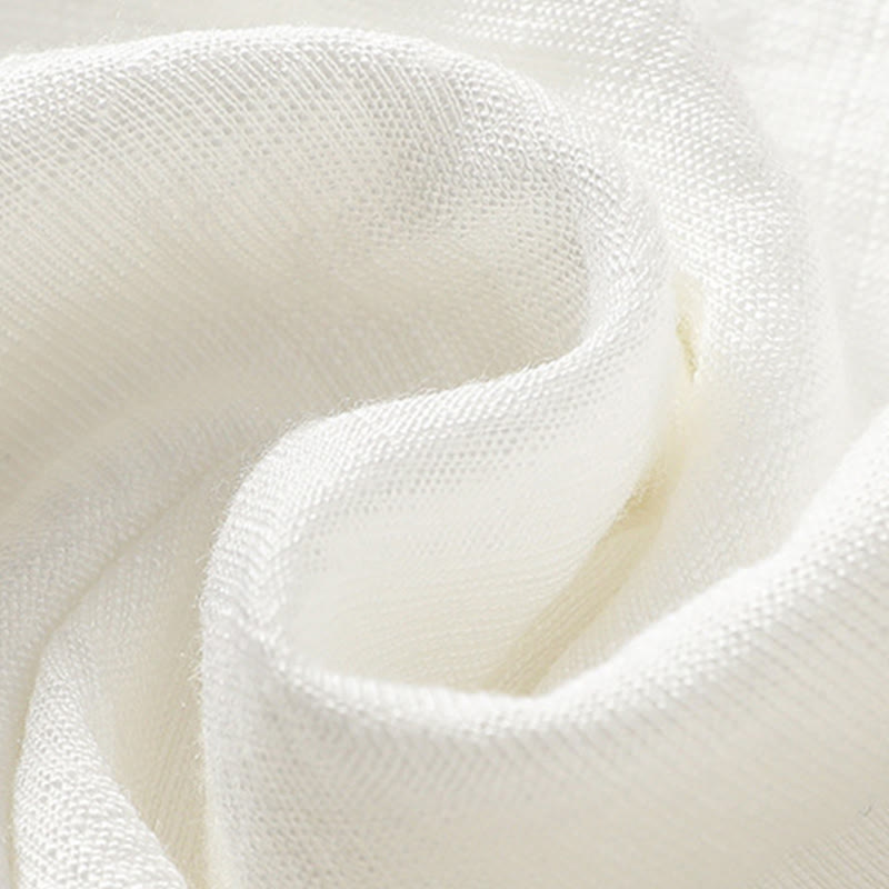 Pantaloni da donna in cotone e lino con coulisse, alla caviglia, stile casual vintage Buddha Stones, con tasche, in tinta unita - image 6