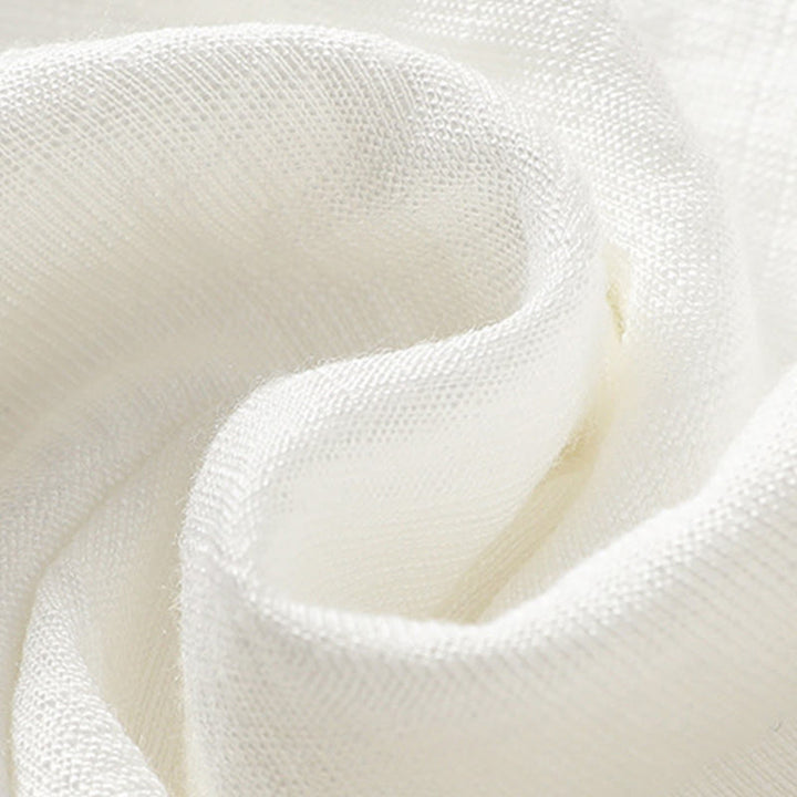 Pantaloni da donna in cotone e lino con coulisse, alla caviglia, stile casual vintage Buddha Stones, con tasche, in tinta unita - image 6