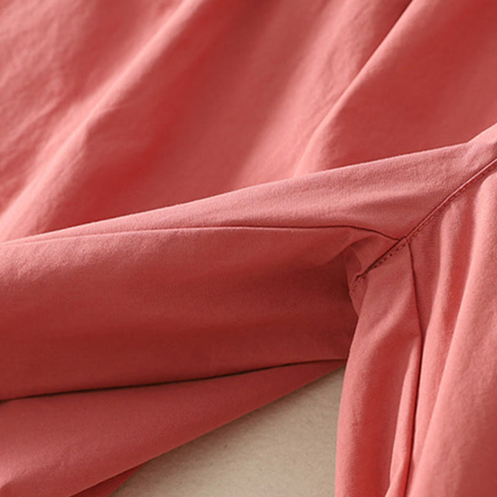 Pantaloni da donna in cotone con tasche, lunghezza caviglia, coulisse, modello patchwork, casual, con orlo arricciato Buddha Stones - image 3