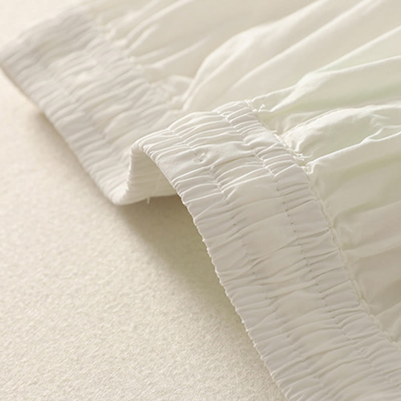 Pantaloni da donna in cotone con tasche, lunghezza caviglia, coulisse, modello patchwork, casual, con orlo arricciato Buddha Stones - image 10