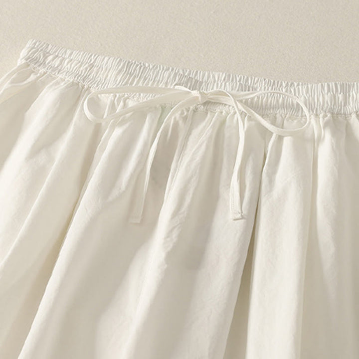 Pantaloni da donna in cotone con tasche, lunghezza caviglia, coulisse, modello patchwork, casual, con orlo arricciato Buddha Stones - image 8