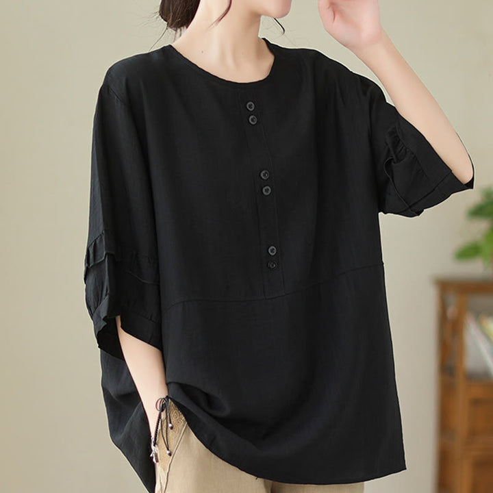 Maglietta a maniche corte da donna in poliestere con scollo rotondo, casual ed estiva, motivo Buddha Stones - image 18