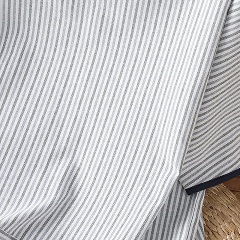 Maglione a righe con scollo rotondo e motivo Buddha Stones, da donna, in cotone, a maniche corte - image 4