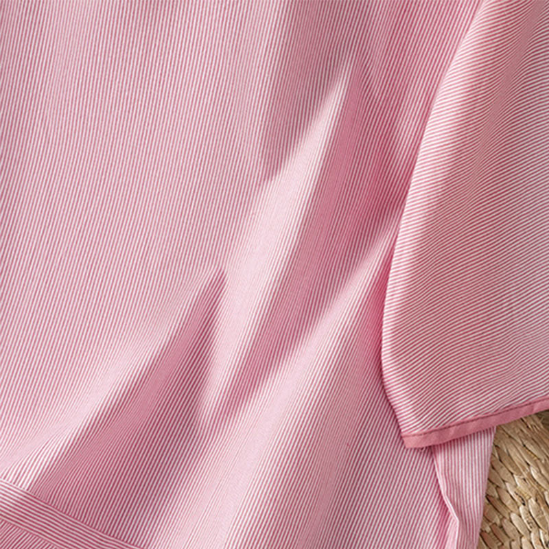 Maglione a righe con scollo rotondo e motivo Buddha Stones, da donna, in cotone, a maniche corte - image 11