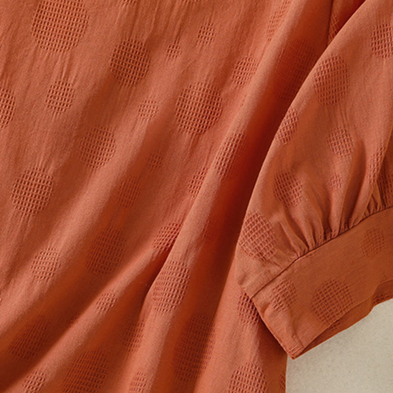 Maglietta da donna in cotone a maniche corte con scollo rotondo e motivo Buddha Stones - image 11