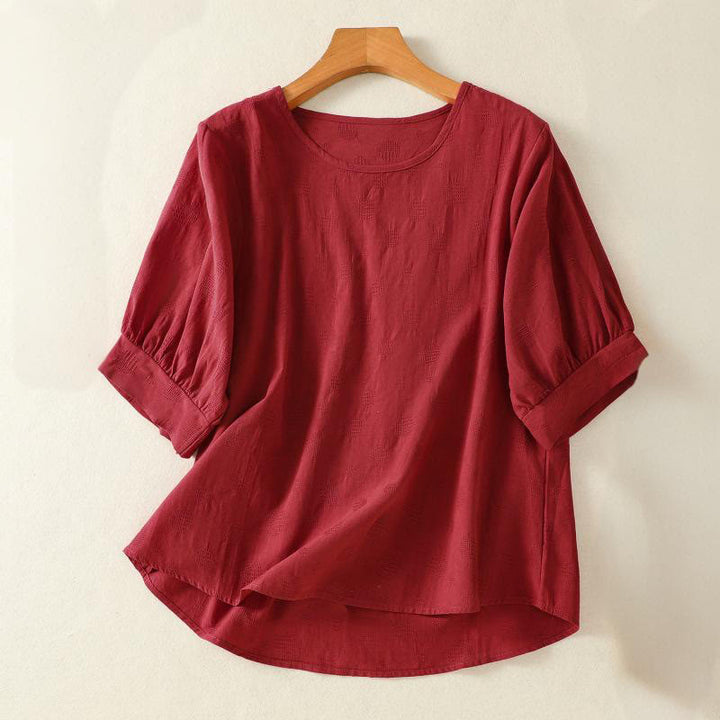 Maglietta da donna in cotone a maniche corte con scollo rotondo e motivo Buddha Stones - Marrone - US8-10, UK/AU12-14, EU40-42 (2XL) - image 13