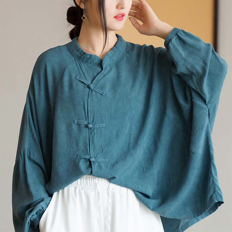 Camicia a maniche lunghe con bottoni a rana Buddha Stones, Zen Tai Chi, meditazione, giacca con abbigliamento Hanfu - image 2