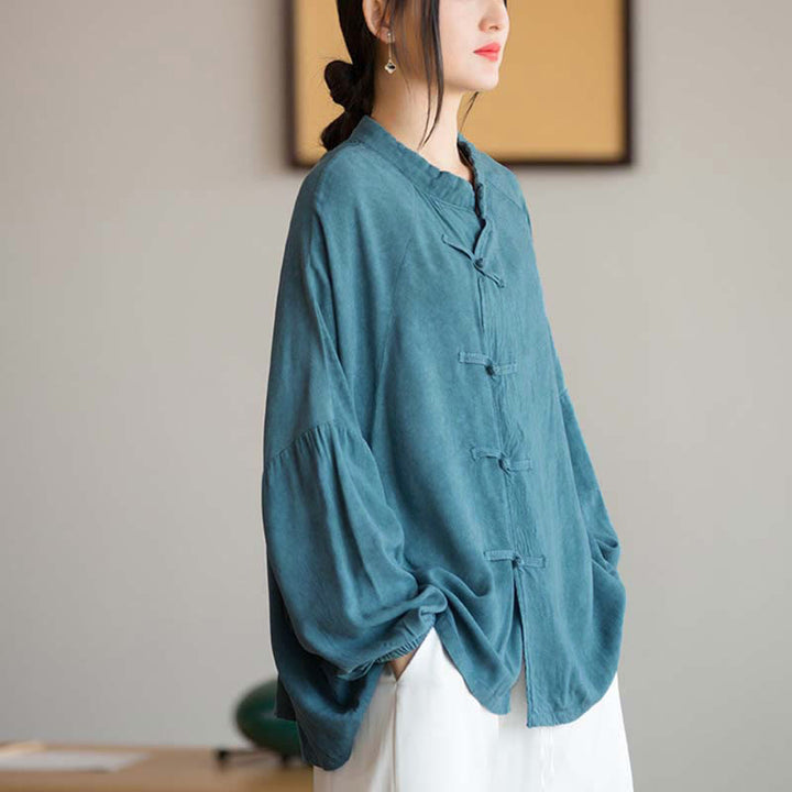 Camicia a maniche lunghe con bottoni a rana Buddha Stones, Zen Tai Chi, meditazione, giacca con abbigliamento Hanfu - image 8