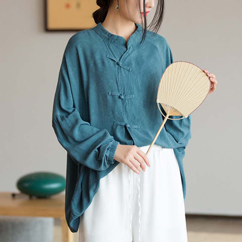 Camicia a maniche lunghe con bottoni a rana Buddha Stones, Zen Tai Chi, meditazione, giacca con abbigliamento Hanfu - image 10