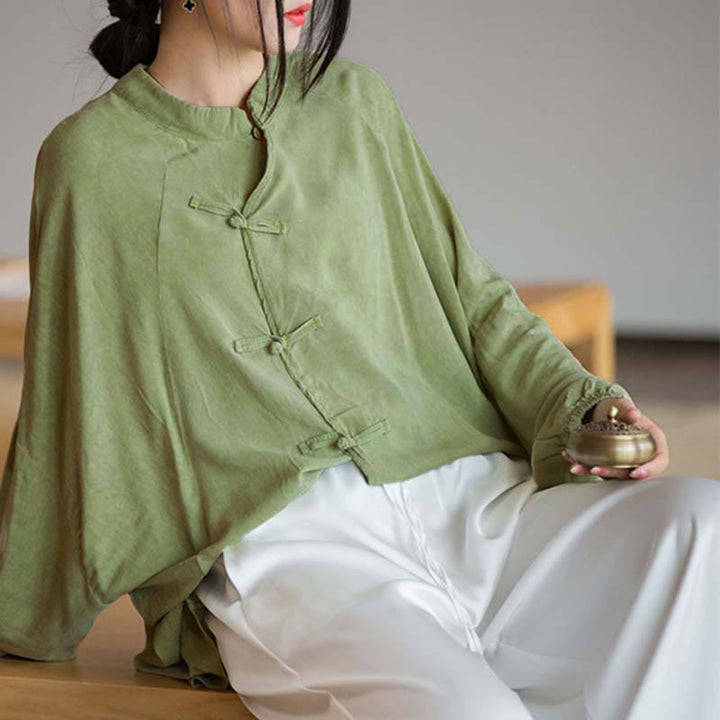 Camicia a maniche lunghe con bottoni a rana Buddha Stones, Zen Tai Chi, meditazione, giacca con abbigliamento Hanfu - image 12