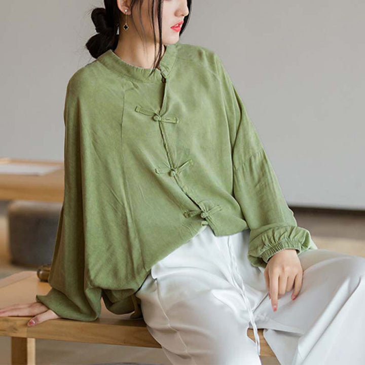 Camicia a maniche lunghe con bottoni a rana Buddha Stones, Zen Tai Chi, meditazione, giacca con abbigliamento Hanfu - image 16