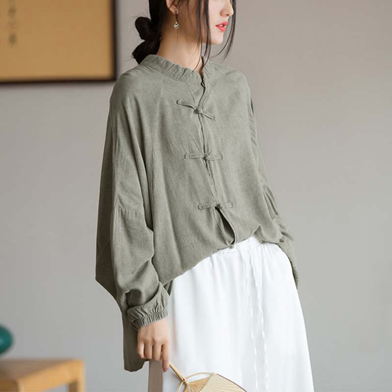 Camicia a maniche lunghe con bottoni a rana Buddha Stones, Zen Tai Chi, meditazione, giacca con abbigliamento Hanfu - image 18