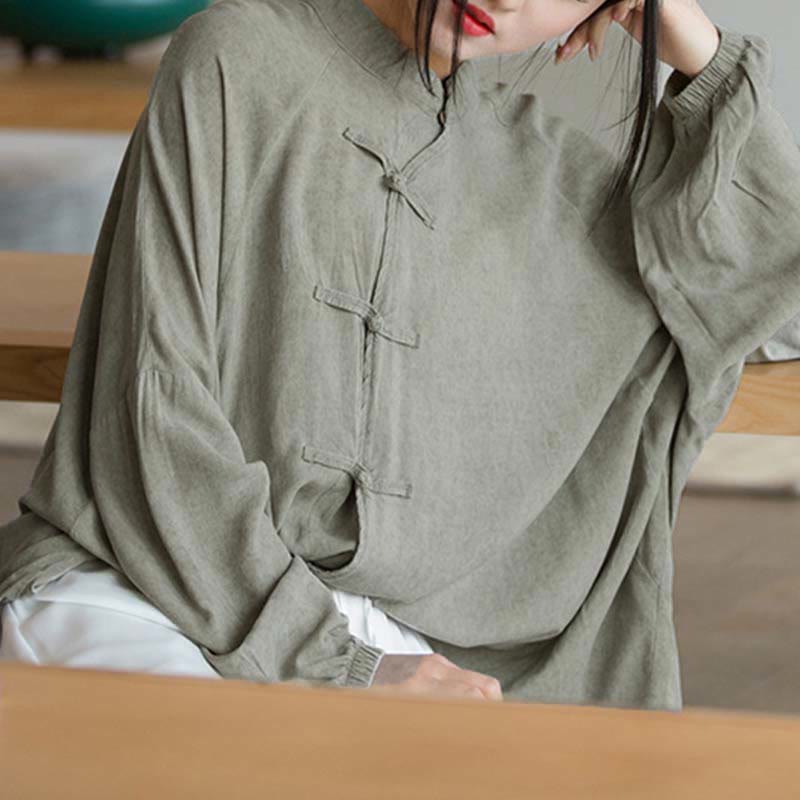 Camicia a maniche lunghe con bottoni a rana Buddha Stones, Zen Tai Chi, meditazione, giacca con abbigliamento Hanfu - image 20