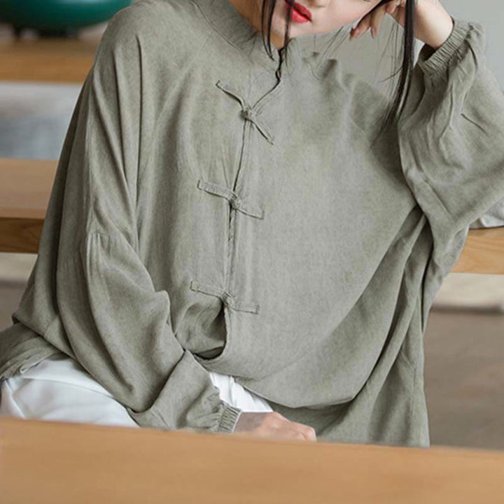 Camicia a maniche lunghe con bottoni a rana Buddha Stones, Zen Tai Chi, meditazione, giacca con abbigliamento Hanfu - image 20