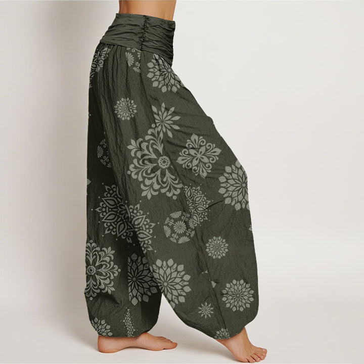 Pantaloni harem da donna con elastico in vita e motivo mandala casual Buddha Stones - image 10