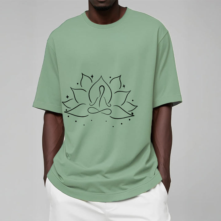 Maglietta con disegno Buddha Stones Lotus Flower Meditative Yoga Position - image 16