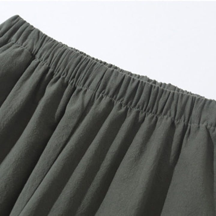 Set di 2 pezzi di tuta da uomo in cotone e lino con bottoni a rana, camicia e pantaloni con tasche, per meditazione, Buddha Stones