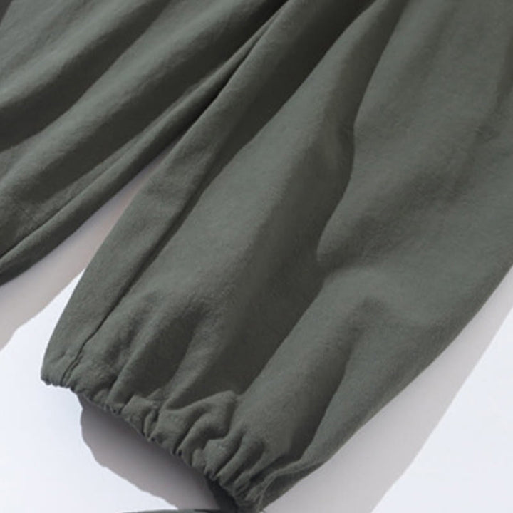 Set di 2 pezzi di tuta da uomo in cotone e lino con bottoni a rana, camicia e pantaloni con tasche, per meditazione, Buddha Stones
