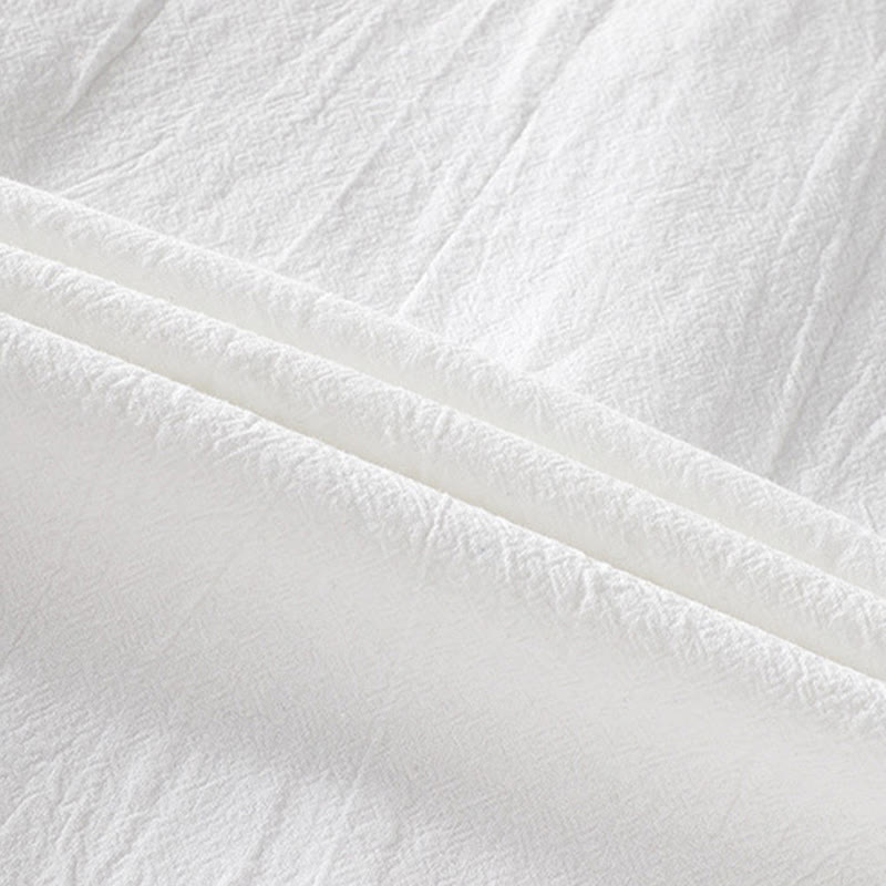 Camicia da uomo in cotone e lino con maniche corte e bottoni, modello Buddha Stones Summer Solid - image 15