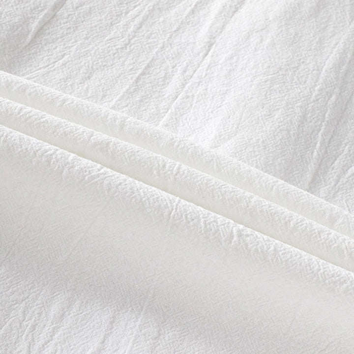 Camicia da uomo in cotone e lino con maniche corte e bottoni, modello Buddha Stones Summer Solid - image 15