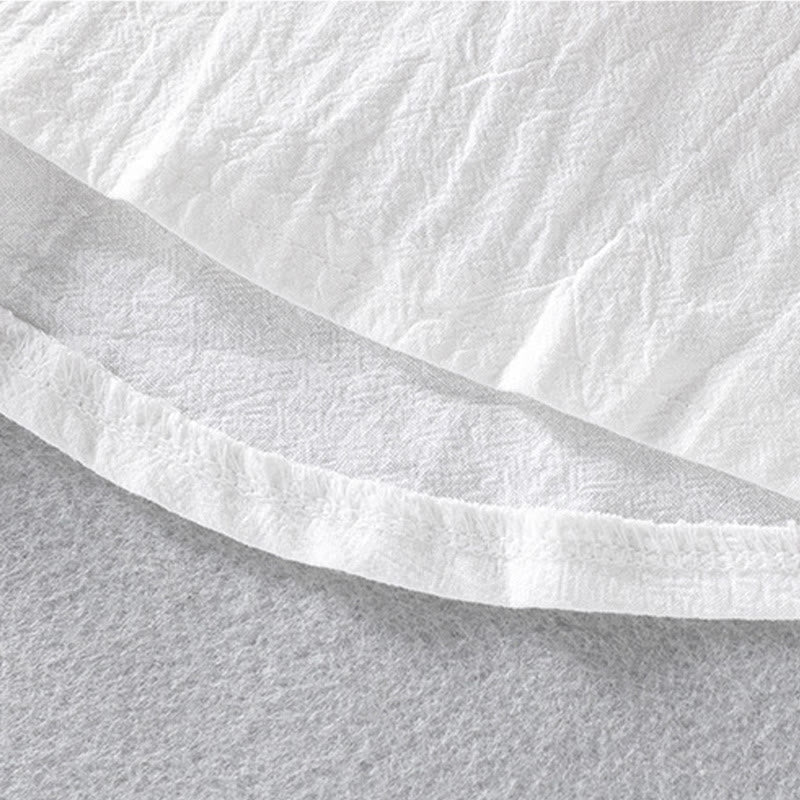 Camicia da uomo in cotone e lino con maniche corte e bottoni, modello Buddha Stones Summer Solid - image 14