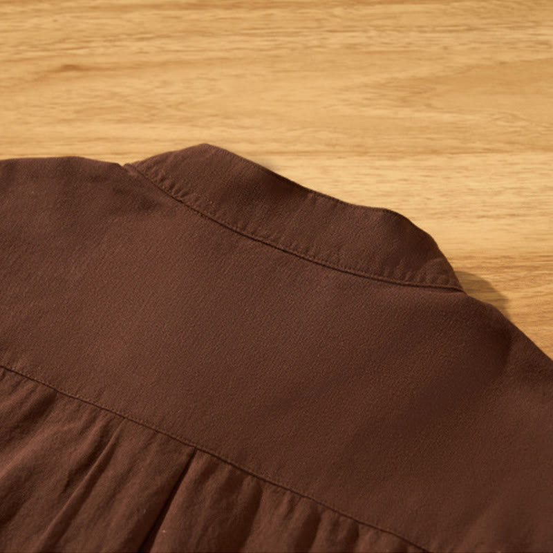 Camicia da uomo in cotone a maniche corte con bottoni a metà polpaccio, modello Buddha Stones Summer Solid - image 23