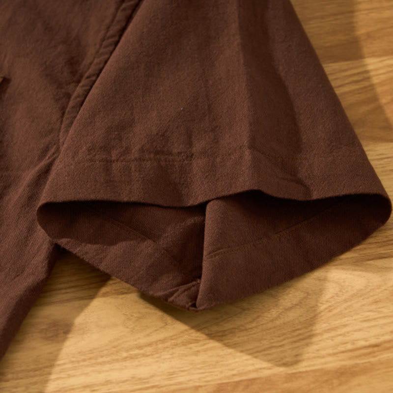 Camicia da uomo in cotone a maniche corte con bottoni a metà polpaccio, modello Buddha Stones Summer Solid - image 25