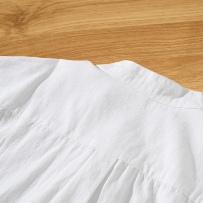 Camicia da uomo in cotone a maniche corte con bottoni a metà polpaccio, modello Buddha Stones Summer Solid - image 18