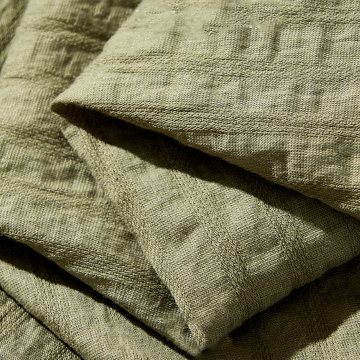 Camicia da uomo in tencel a maniche corte, traspirante, con bottoni , Buddha Stones - image 11