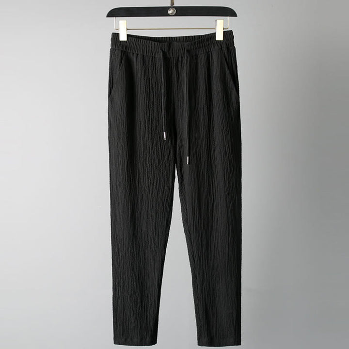 Set da uomo Buddha Stones, 2 pezzi, tinta unita, con scollo a V, maniche corte, pantaloni e maglietta antirughe