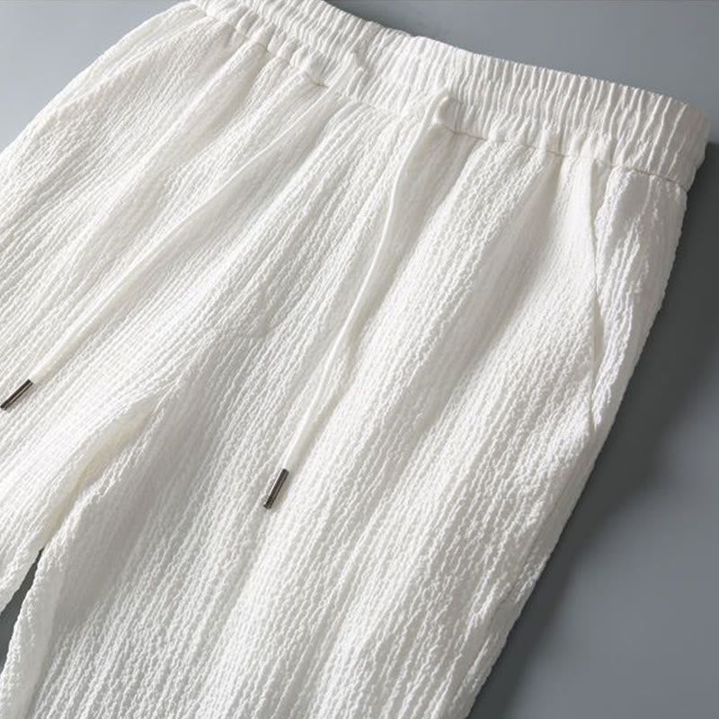 Set da uomo Buddha Stones, 2 pezzi, tinta unita, con scollo a V, maniche corte, pantaloni e maglietta antirughe - image 16