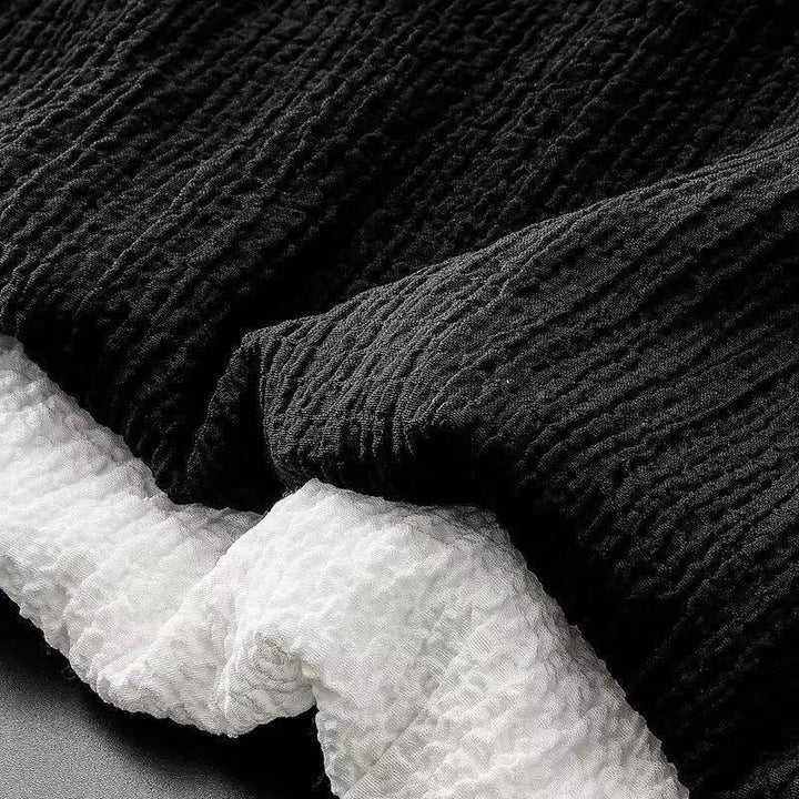 Set da uomo Buddha Stones, 2 pezzi, tinta unita, con scollo a V, maniche corte, pantaloni e maglietta antirughe - image 6