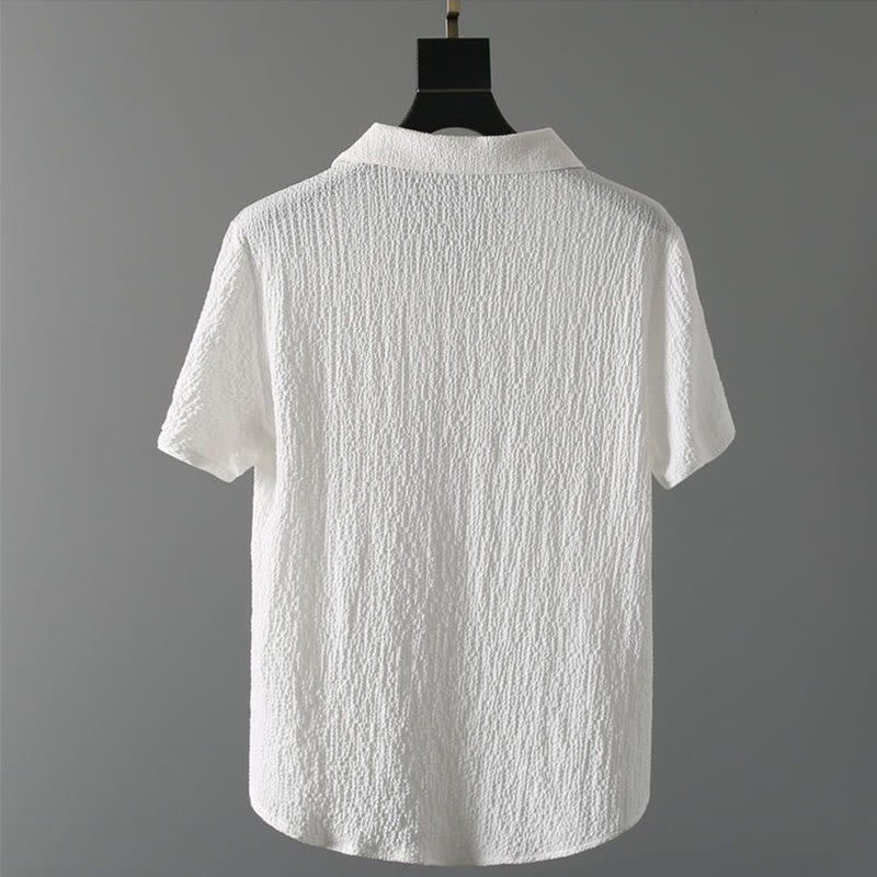 Set da uomo Buddha Stones, 2 pezzi, tinta unita, con scollo a V, maniche corte, pantaloni e maglietta antirughe