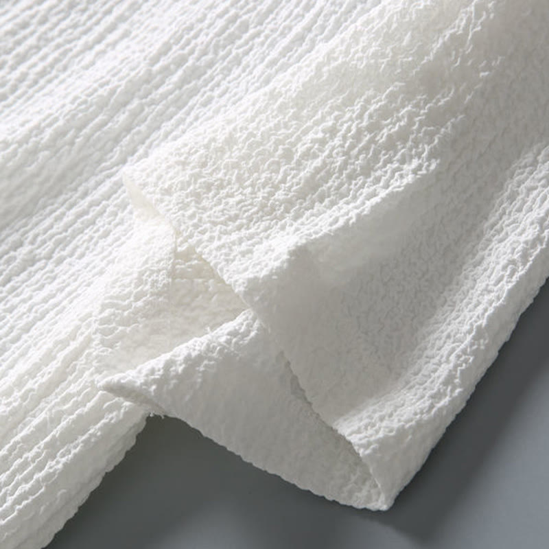 Set da uomo Buddha Stones, 2 pezzi, tinta unita, con scollo a V, maniche corte, pantaloni e maglietta antirughe - image 14