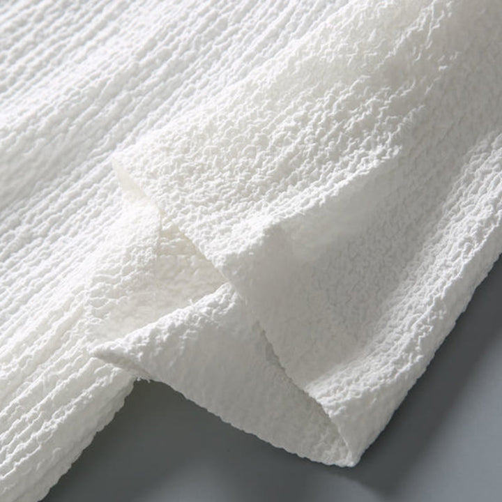 Set da uomo Buddha Stones, 2 pezzi, tinta unita, con scollo a V, maniche corte, pantaloni e maglietta antirughe - image 14