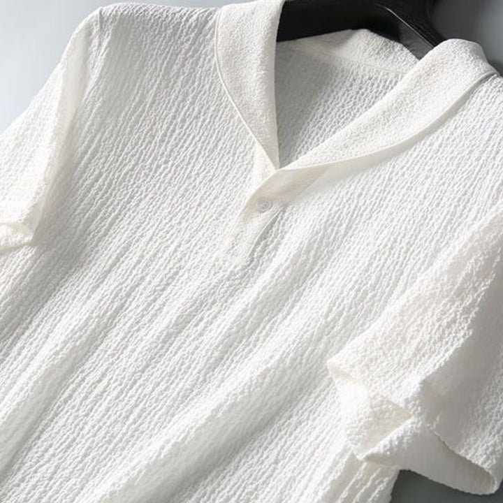 Set da uomo Buddha Stones, 2 pezzi, tinta unita, con scollo a V, maniche corte, pantaloni e maglietta antirughe - image 11